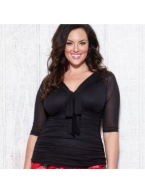 NWT KIYONNA MELROSE MESH BLACK TOP!
